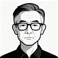 金铲铲之战资深玩家老K的头像，中年男性戴着黑框眼镜表情沉稳